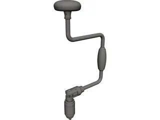 Stanley Ratchet Brace CAD 3D Model