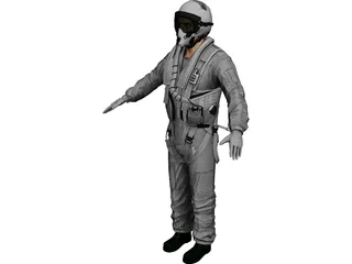 Airforce Pilot 3D Model