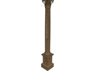 Corinthian Column CAD 3D Model