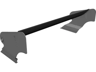 Group 5 Racing Rear Spoiler Wing CAD 3D Model