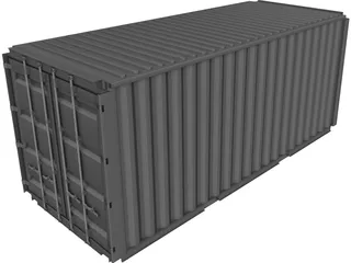 Shipping Container ISO 20ft CAD 3D Model