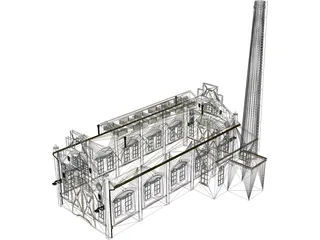Train Repair Station 3D Model