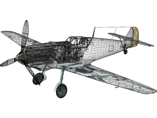 Messerschmitt BF-109E Emil 3D Model