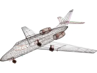 Dassault Falcon 100 3D Model