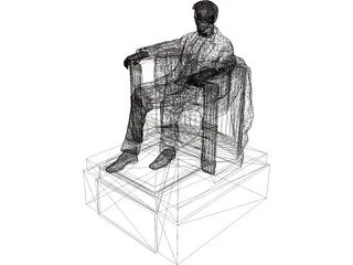 Lincoln Memorial Statue 3D Model