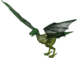 Griffin-Dragon Cross Creature 3D Model