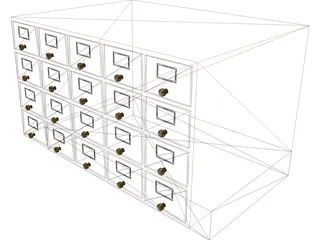 Card Catalogue 3D Model
