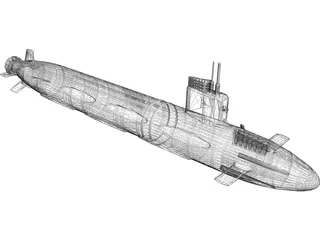 USS Minnesota Submarine 3D Model