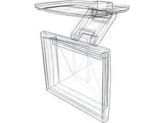 HP LCD Monitor 3D Model