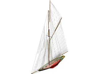 Britannia Sailing Yacht 3D Model