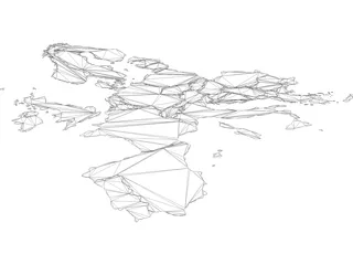 European Union Map 3D Model