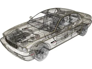 Jaguar XJR (2004) 3D Model