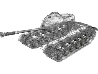 M26 Pershing Heavy Tank 3D Model
