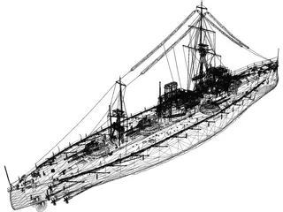 Dreadnouth Battleship 3D Model