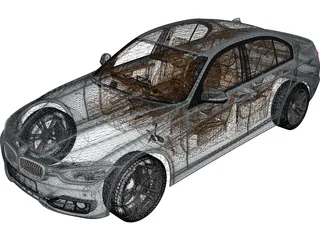 BMW 335i Sedan [F30] (2015) 3D Model