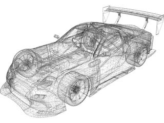 Mazda RX7 FD3S Time Attack 3D Model