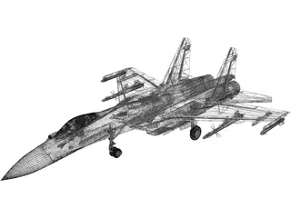 Sukhoi SU-35S Flanker-E 3D Model