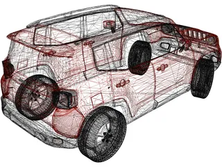Jeep Renegade Latitude (2015) 3D Model
