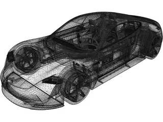 Porsche Mission E Concept (2015) 3D Model