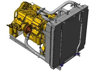 Caterpillar C27 Engine 3D Model