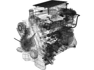 Toyota D4D Engine 3D Model