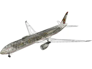 Boeing 777-300 Etihad 3D Model