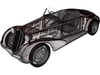 Alfa Romeo 6C 2300 S Touring Pescara Spider (1935) 3D Model