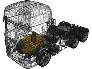 Scania 6x4 3D Model