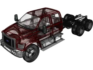 Ford F-650 Crew Cab 6x4 (2016) 3D Model