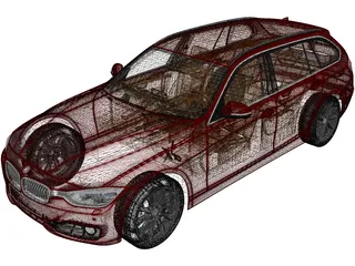 BMW 335i Touring [F31] (2012) 3D Model