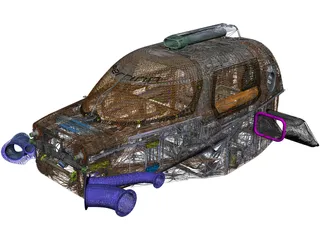 Perrinn LMP1 Prototype Monocoque Chassis 3D Model