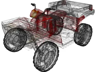 Polaris Sportsman 500 ATV 3D Model