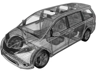 Toyota Sienna (2012) 3D Model