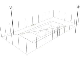 Tennis Court 3D Model