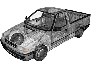 Volkswagen Caddy (1995) 3D Model