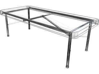 Plastic Folding Table 3D Model