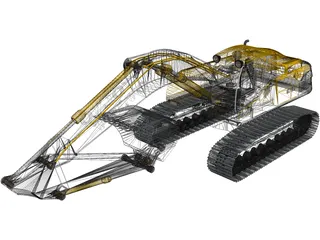 Volvo EC250 Excavator 3D Model