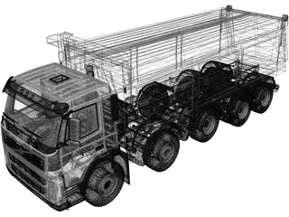 Volvo FM Truck 10x4 Dumper 3D Model