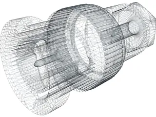 BNC Plug 3D Model