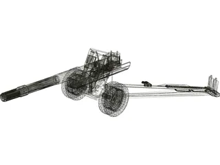 ML-20 WW2 Cannon 3D Model