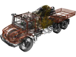 Mercedes-Benz Zetros 6x6 Sattel 3D Model