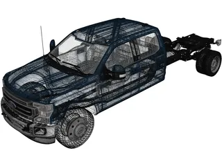 Ford F-550 Super Duty Crew Cab (2020) 3D Model