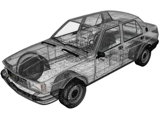 Alfa Romeo Giulietta 116 (1977) 3D Model