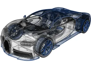Bugatti Chiron (2020) 3D Model