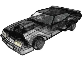 Ford Falcon GT Coupe Interceptor Mad Max (1979) 3D Model