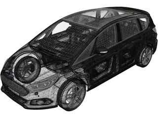 Ford S-Max (2015) 3D Model