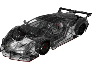Lamborghini Veneno LP750-4 (2013) 3D Model