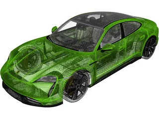 Porsche Taycan Turbo S (2020) 3D Model