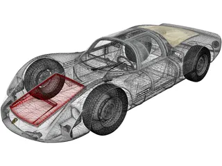 Porsche 906 Carrera 6 Coupe (1966) 3D Model