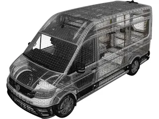 Volkswagen Crafter L1H2 (2017) 3D Model